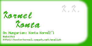 kornel konta business card